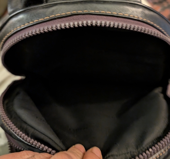 Coach BackPack, Green Army Camouflage with Orange and Purple Accents - Picture 6 of 6